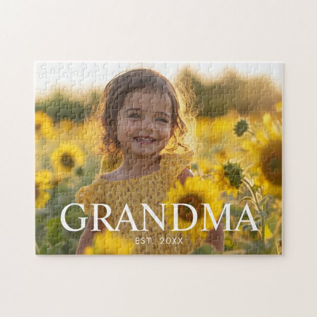 Modern Grandma Photo Jigsaw Puzzle (Horizontal)