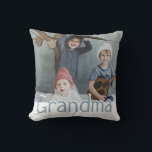 Modern Grandma Photo & Quote | Custom Colour Cushion<br><div class="desc">Grandma's are just the best! Let your grandmother know how much she means to you with this modern throw pillow, featuring a special photograph of your choice, the text GRANDMA in fun script, on the reverse is the sweet quote 'Grandma's heart is a patchwork of love.' and personalised with your...</div>