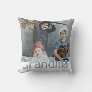 Modern Grandma Photo & Quote   Custom Colour Cushion