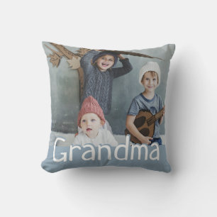 Modern Grandma Photo & Quote Cute Gift Cushion
