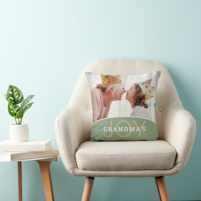 Modern Grandma's Joy 2 Photos Cushion (Chair)