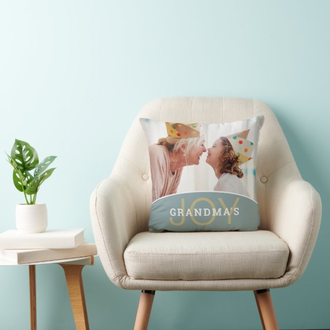 Modern Grandma's Joy 2 Photos Cushion (Chair)