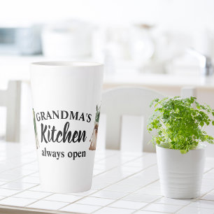 Modern Grandma's Kitchen Is Always Open Best Gift Latte Mug