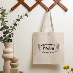 Modern Grandma's Kitchen Is Always Open Best Gift Tote Bag