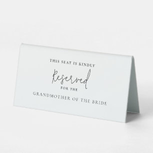 Modern GrandMother of the Groom Seating Reserved 