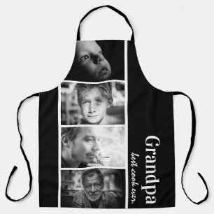 Modern Grandpa 'Best Cook Ever' Photo Strip Apron