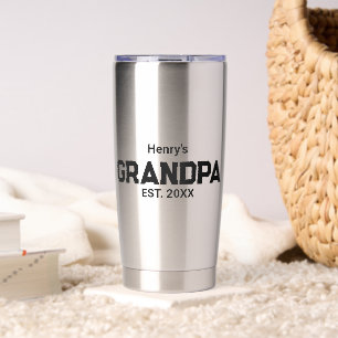 Modern Grandpa Established Est. Name Year Insulated Tumbler