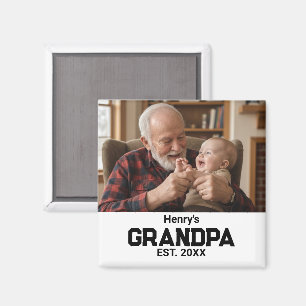 Modern Grandpa Established Est. Name Year Photo Magnet