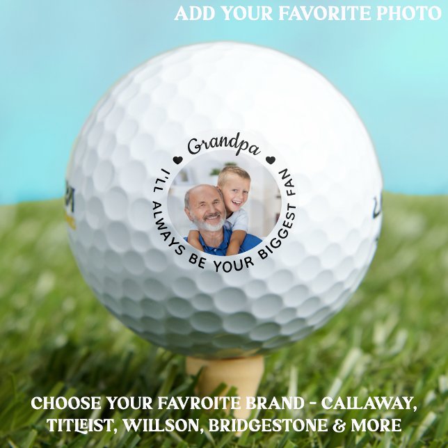 Modern GRANDPA - Golfer Gifts - Personalised Photo Golf Balls (Creator Uploaded)