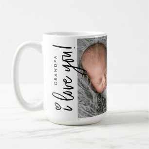 Modern Grandpa I love you Photo from baby Custom Coffee Mug