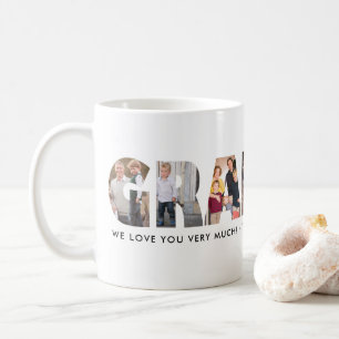 Modern GRANDPA Photo Collage Happy Father's Day Coffee Mug