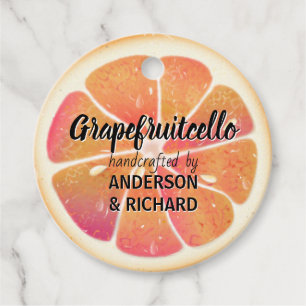 Modern Grapefruit Fruit Grapefruitcello Favour Tags
