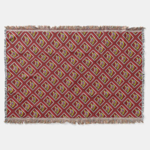 Modern Graphic art design tubes on dark plum Throw Blanket
