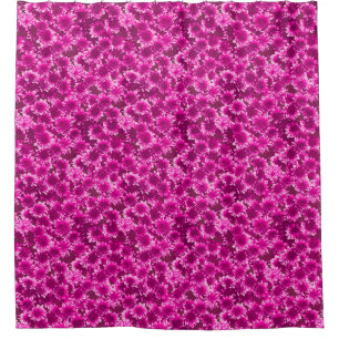 Modern Graphic Dahlia Pattern, Amethyst Purple Shower Curtain