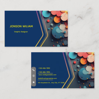 Modern Graphic Designer Business Card | Custom Min