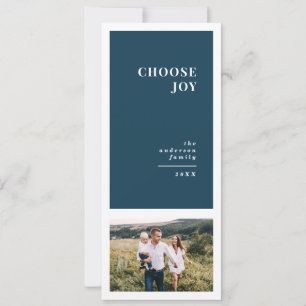 Modern, graphic minimal christmas multi photo announcement