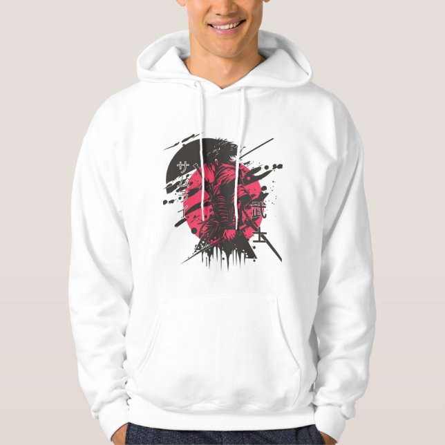 Modern Graphic T-Shirt Hoodie (Front)