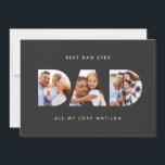 Modern graphic typography Multi photo dad Invitation<br><div class="desc">Modern graphic typography multi photo best dad ever birthday,  Christmas or fathers day gift card. Part of a collection.</div>