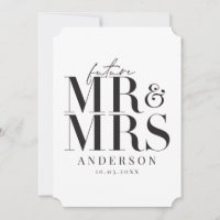 Modern, graphic, typography save the date card