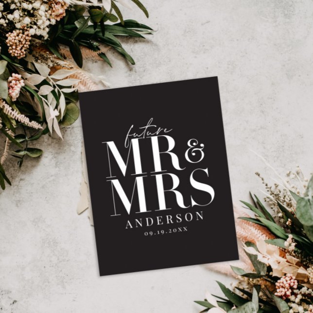 Modern, graphic, typography save the date postcard (Creator Uploaded)