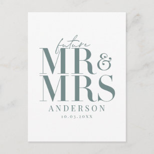 Modern, graphic, typography save the date postcard