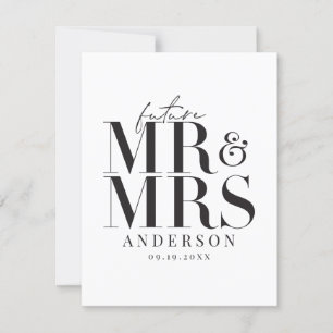 Modern, graphic, typography wedding invitation