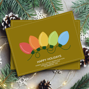 Modern Graphical Lights Christmas Holiday Card