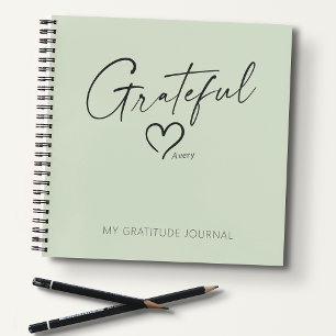 Modern Gratitude Journal Grateful Heart Ink Script