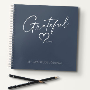 Modern Gratitude Journal Grateful Heart Ink Script