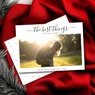 Modern Gratitude Script Photo Holiday Dots