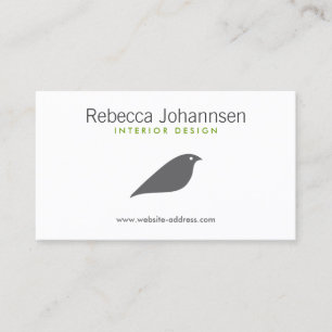 MODERN GRAY BIRD Designer Business Card