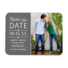 Modern Gray Hearts Wedding Photo Save the Date
