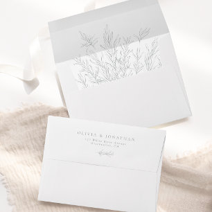 Modern Gray Minimal Leaves Envelope