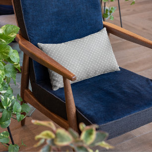 Modern Gray Polka Dots Pattern Lumbar Cushion