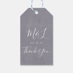 Modern Graystone Granite Wash Grey Wedding Gift Tags