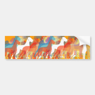 Modern Great Dane Group Bumper Sticker