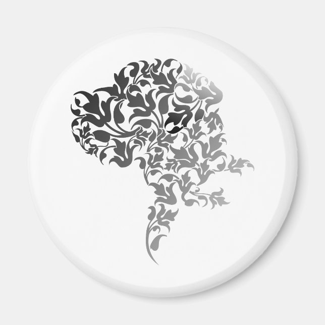Modern Great Dane Illustration for cool boards Magnet (Front)