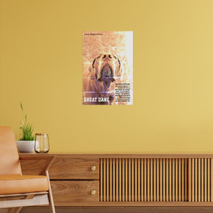 Modern Great Dane Poster green 