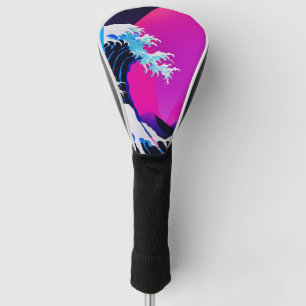 modern great wave golf head cover