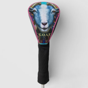 Modern Greatest of All Time Blue Goat  Golf Head Cover
