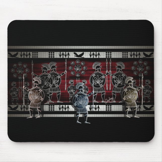 Modern Greek Black Figure Mouse Mat (Front)