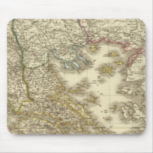 Modern Greek Islands, Albania, Macedonia Mouse Mat