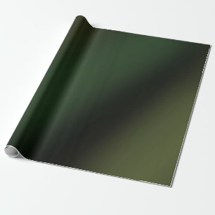 Modern Green and Black Gradient Bold Minimal Wrapping Paper
