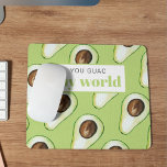 Modern Green Avocado Fun Quote Mouse Mat<br><div class="desc">Modern Green Avocado Fun Quote</div>