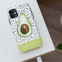 Modern Green Avocado Personalised Name 