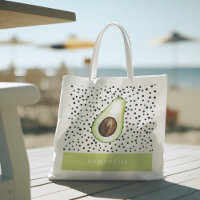 Modern Green Avocado Personalised Name 