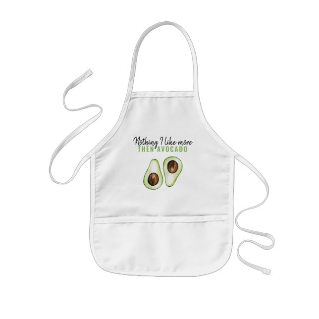 Modern Green Avocado Quote For Avocado Lover Gift Kids Apron (Front)
