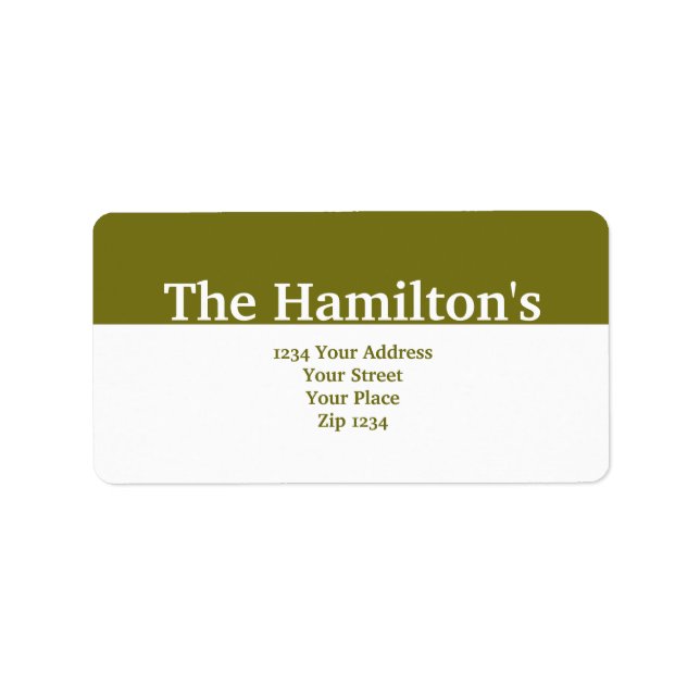 Modern Green Banner Label (Front)