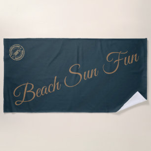 Modern Green Beach Towel