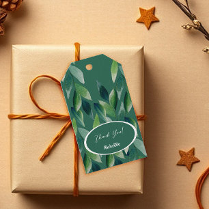 Modern Green Bohemian Nature Gift Tags